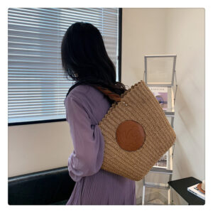Handwoven Straw Tote Bag